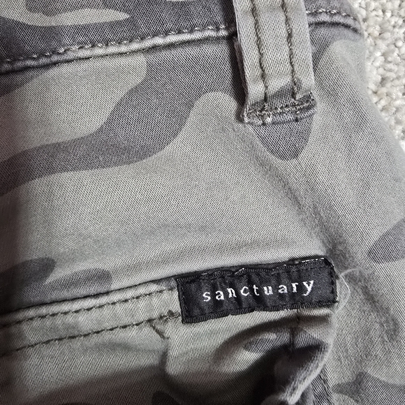 Sanctuary Gray Camouflage Military High-rise Trousers S - Picture 10 of 11